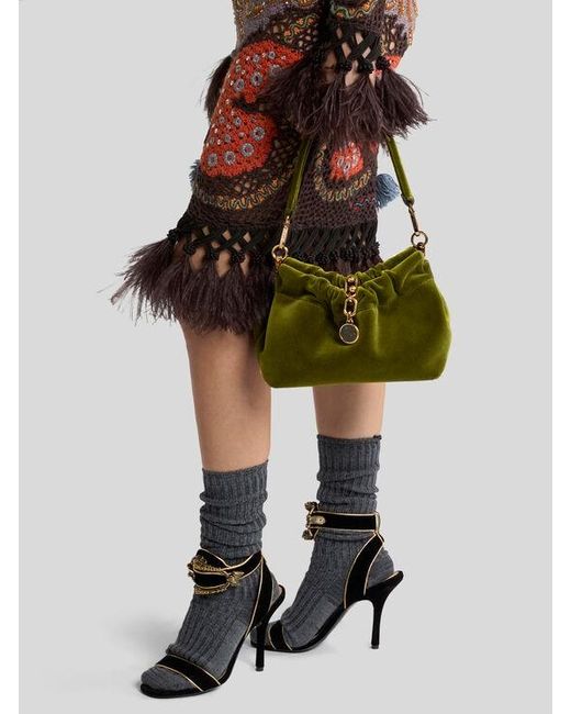 Etro Green Small Vela Blossom Bag