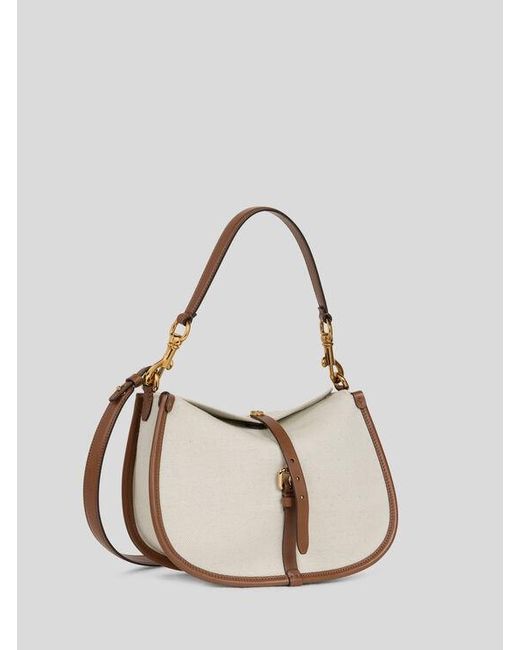 Etro Natural Medium Canvas Pony Bag