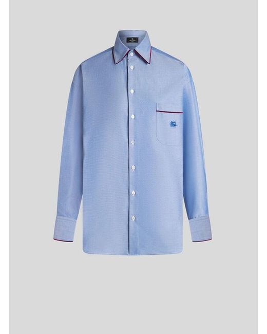 Chemise Oxford Avec Pegaso, Femme, Taille Etro en coloris Blue
