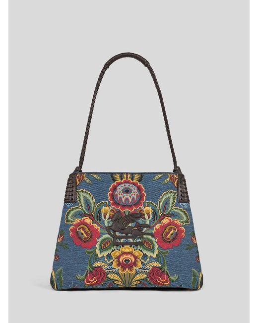 Borsa Shopping Libra Piccola di Etro in White