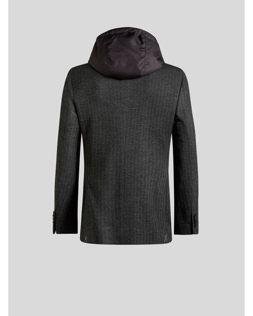 Etro Black Blazer With Removable Bib for men