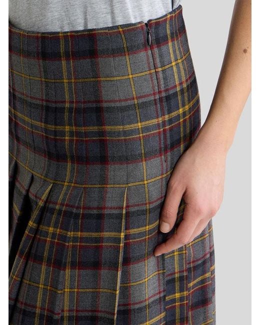 Etro Black Pleated Short Skirt