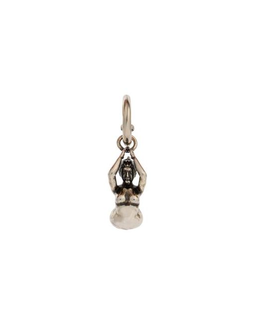 Etro White Drop Earrings With Mermaid