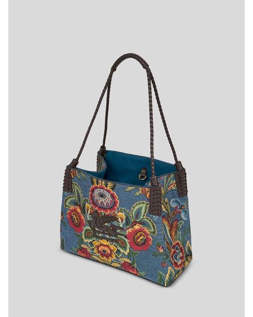 Borsa Shopping Libra Piccola di Etro in White