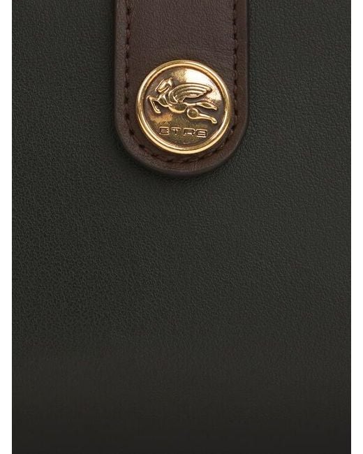 Etro White Leather Wallet With Strap