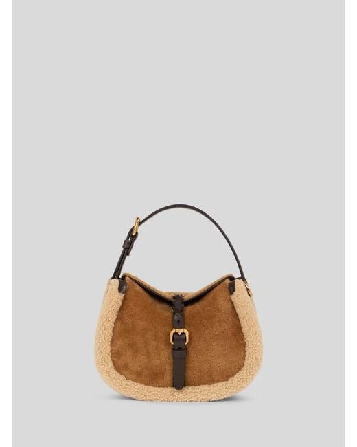 Etro Multicolor Small Shearling Pony Bag