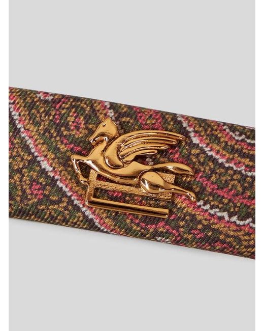 Etro White Paisley Hair Clip With Pegaso