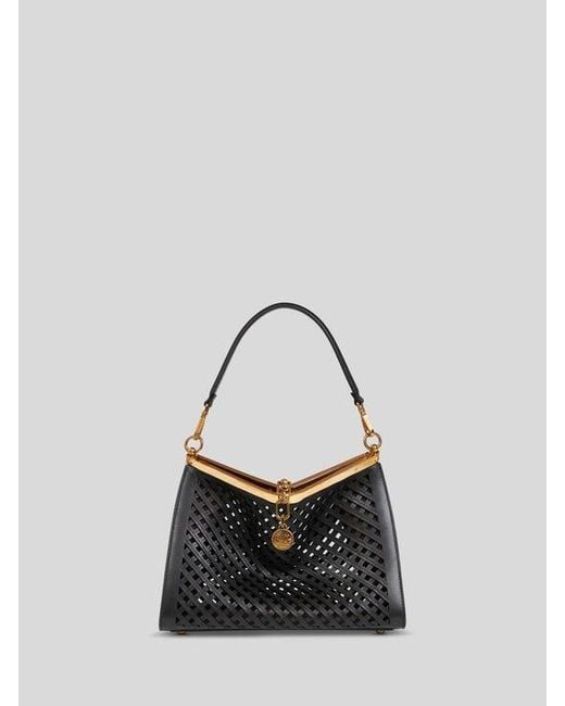 Etro Black Medium Vela Bag With Cut-Outs