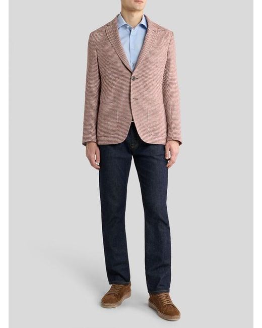 Etro Pink Single-Breasted Jacket for men
