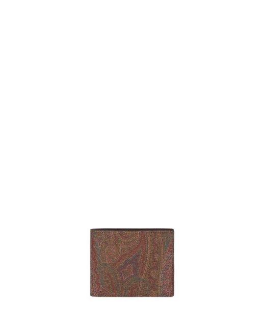 Etro Brown Bifold Arnica Wallet for men