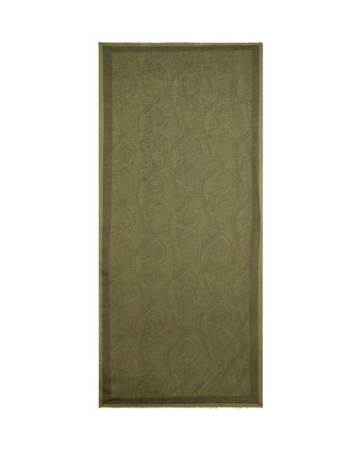 Sciarpa Con Motivo Arnica, Uomo di Etro in Green da Uomo