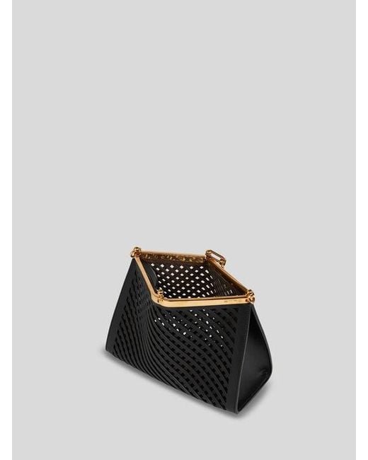 Etro Black Medium Vela Bag With Cut-Outs