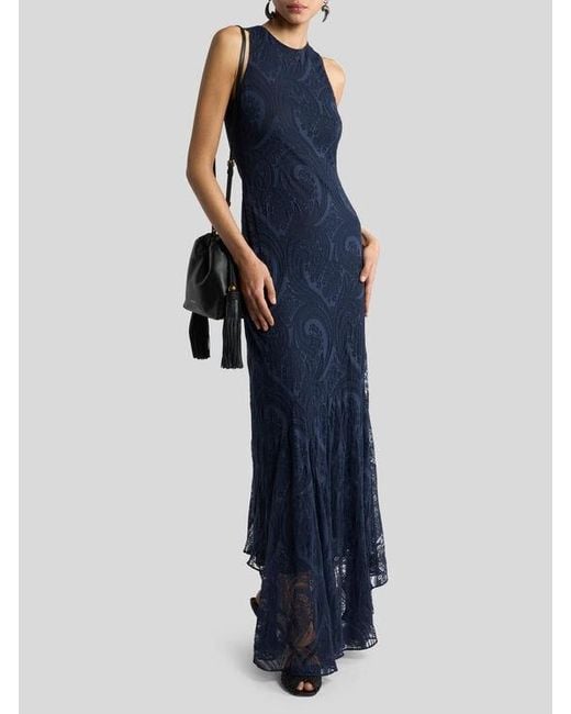 Etro Blue Long Dress