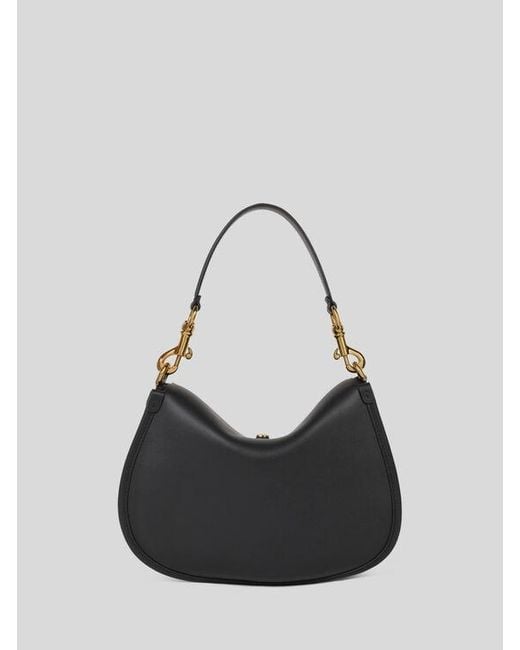 Etro Black Medium Leather Pony Bag