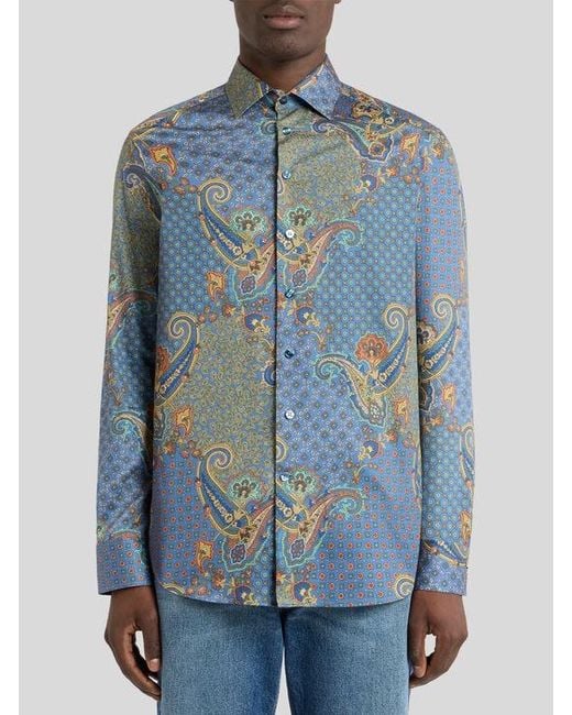 Etro Blue Shirt for men