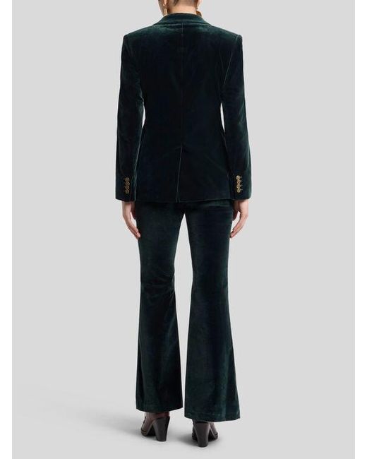 Etro Blue Stretch Velvet Jacket