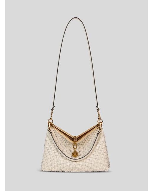 Etro Natural Medium Woven Vela Bag