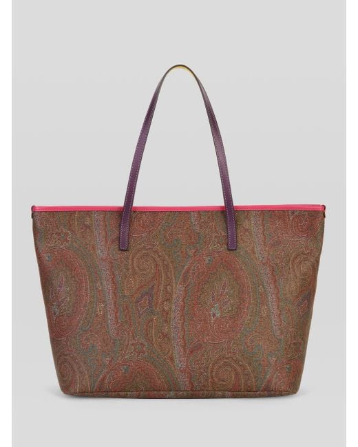 Etro Paisley Tote Bag With Multicolored Details