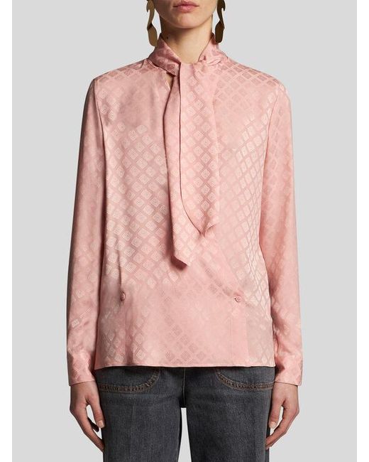 Camicia A Foulard Jacquard, Donna, Taglia di Etro in Pink