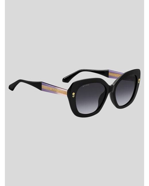 Etro Black Colour Stripes Sunglasses