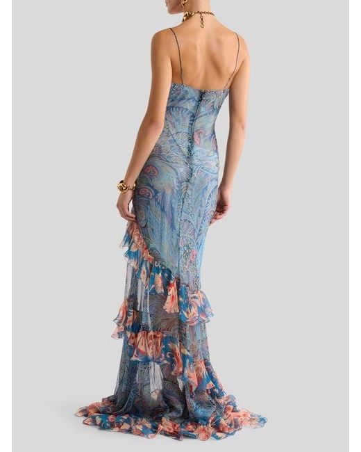 Etro Blue Long Dress