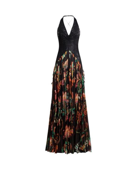 Etro White Long Silk Dress With Flounce