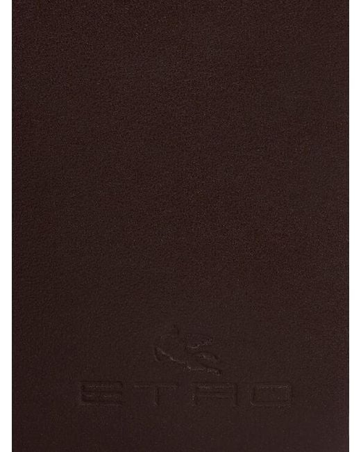 Etro Brown Arnica Bifold Card Holder for men