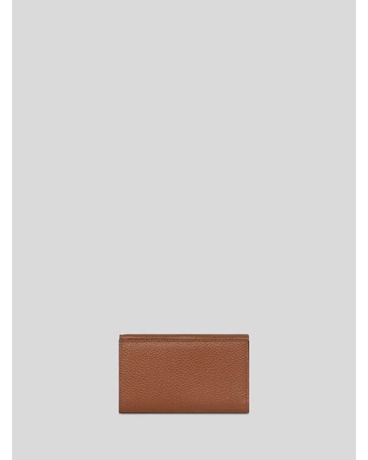Etro Brown Hammered Leather Pony Wallet