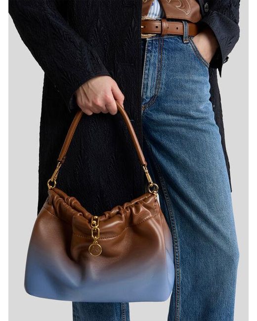 Etro Purple Medium Vela Blossom Bag