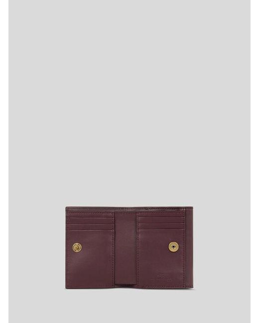 Etro Purple Small Leather Pony Wallet