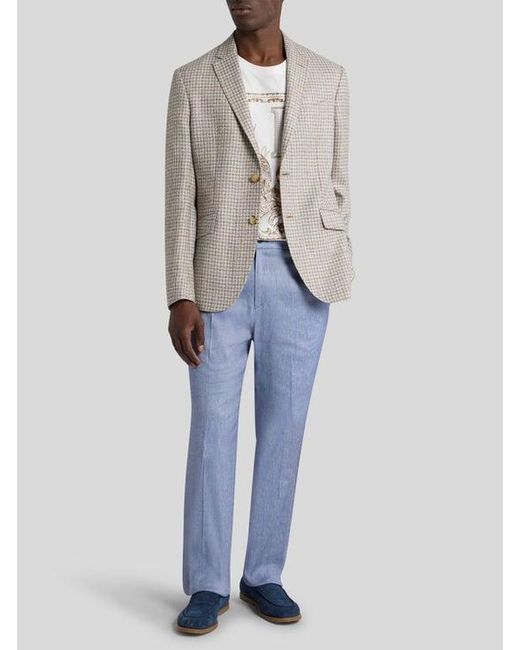 Etro White Single-Breasted Jacket for men