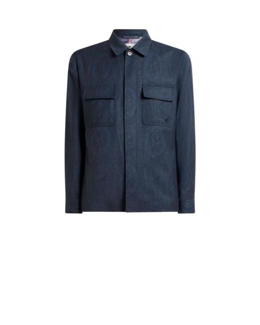 Etro Blue Shacket for men