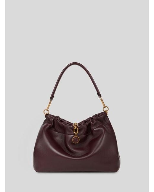 Etro Purple Medium Vela Blossom Bag