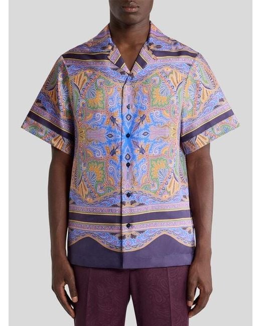 Camicia di Etro in Blue da Uomo