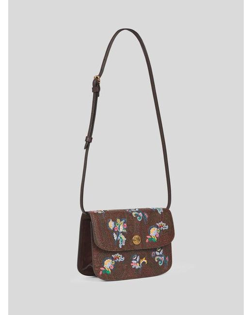 Borsa A Tracolla Essential Piccola Con Ricami, Donna di Etro in White