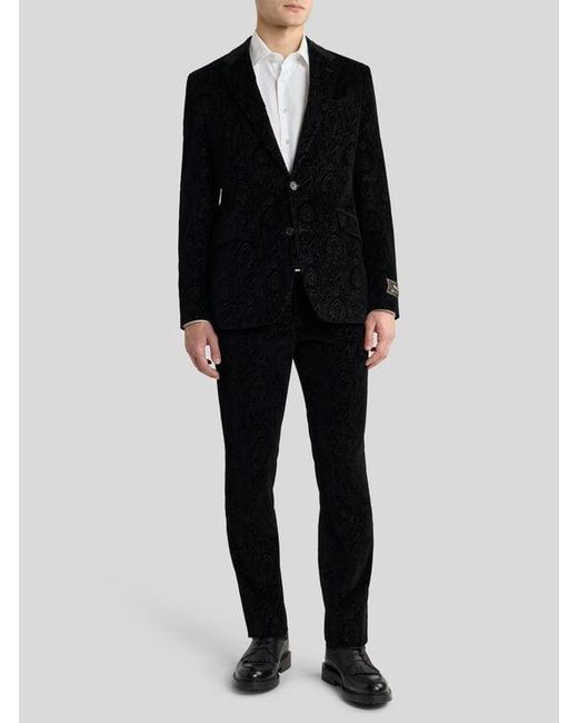 Etro White Cotton Jacquard Shirt With Medallion Motif for men