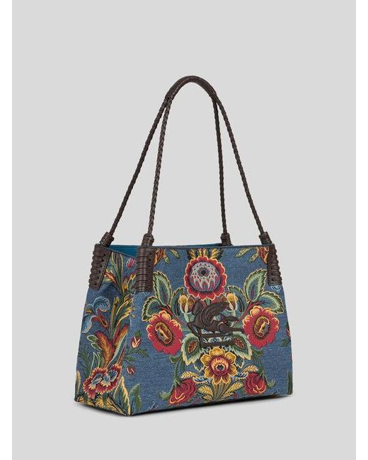 Borsa Shopping Libra Piccola di Etro in White