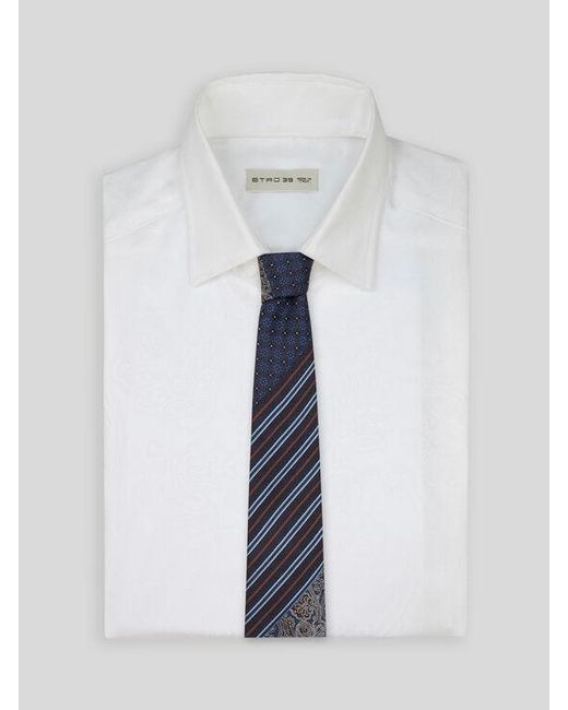 Etro Krawatte Aus Seide Mit Patchwork, Herren in Blue für Herren