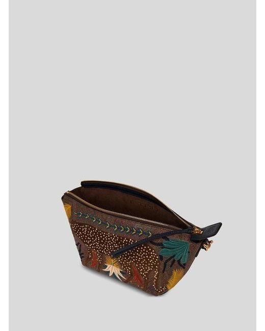 Etro Brown X Tabby Booth Arnica Crossbody Bag With Embroidery