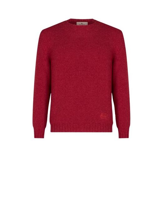 Etro Red Cashmere Jumper for men