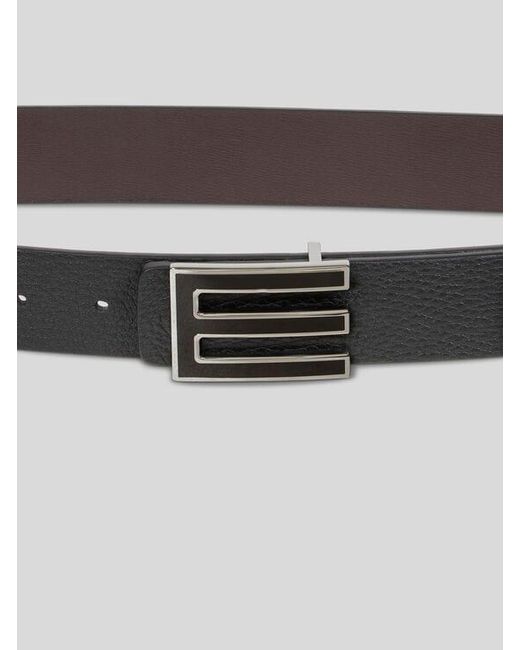 Etro Black Reversible Leather Belt for men