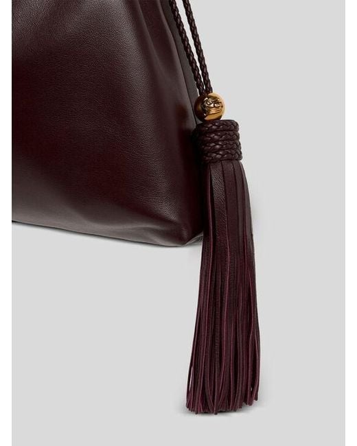 Etro Brown Medium Leather Kalispera Bag With Tassels