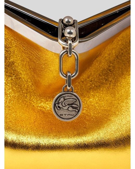 Etro Metallic Small Laminated Vela Bag