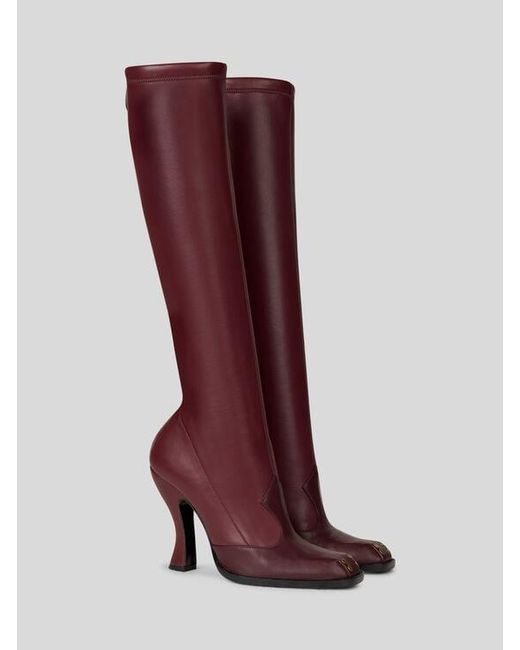 Etro Red High Leather Boots