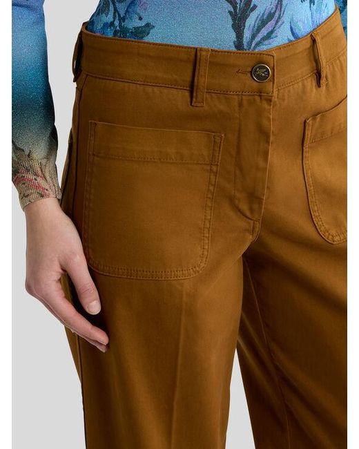 Etro Natural Wide-Leg Stretch Cotton Denim Jeans