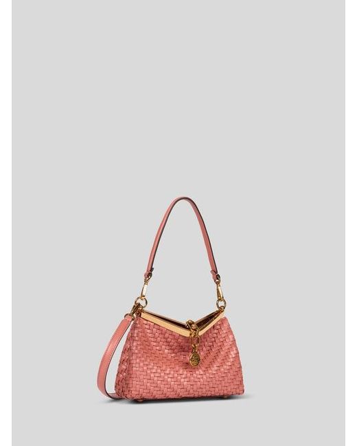 Etro Red Small Woven Vela Bag