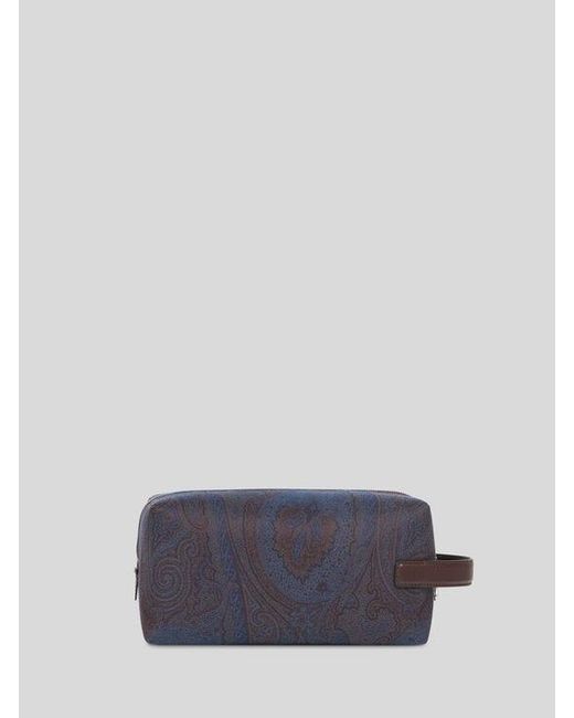 Etro White Essential Medium Jacquard Pouch for men