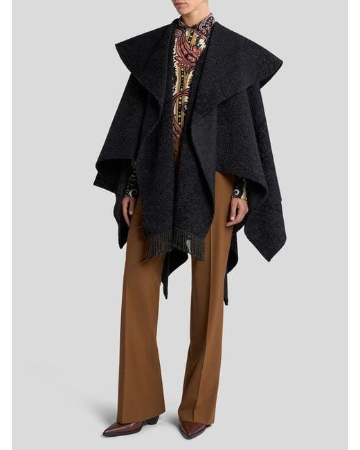 Etro Brown Bootcut Stretch Wool Trousers