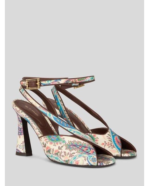 Etro Metallic High-Heeled Sandals