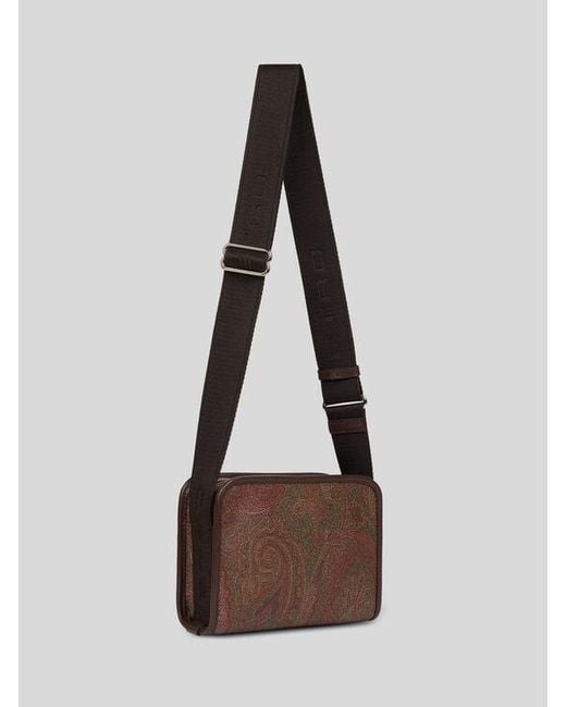 Etro Brown Arnica Camera Case With Shoulder Strap for men